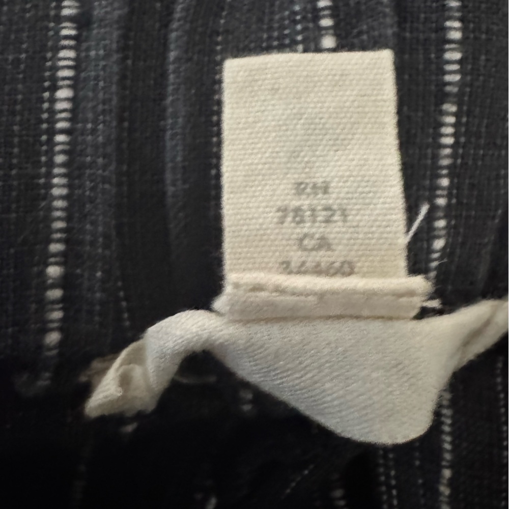 Eileen Fisher Delave Organic Linen Pull on High Rise Stripe Pants Larege P/S - Picture 6 of 8